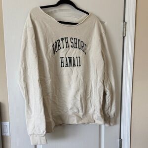 Brandy Melville Cream North Shore Hawaii Sweater